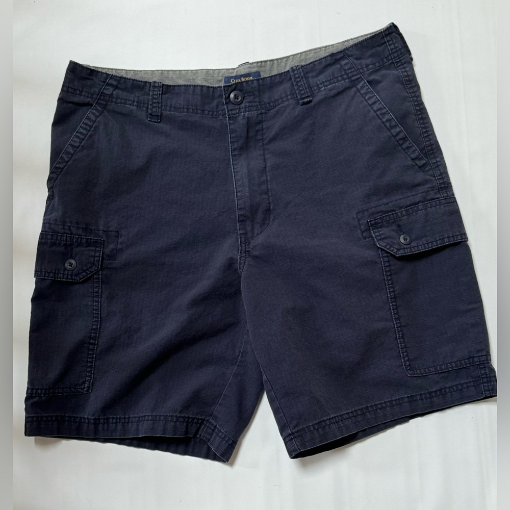 Men’s CLUB ROOM Navy Blue Cargo Summer Shorts 34” Waist